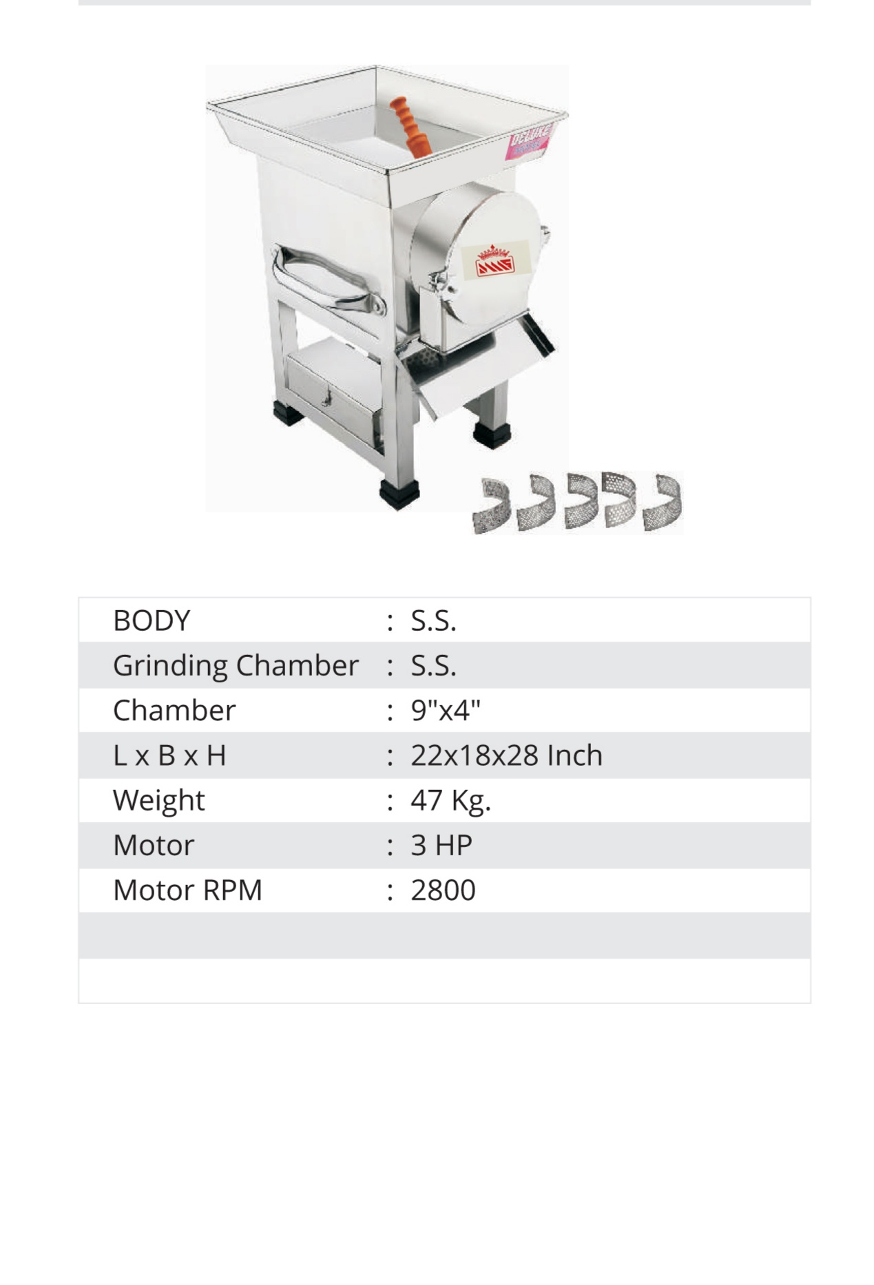 9" 3 HP Deluxe Gravy Machine Maharaja Machinery